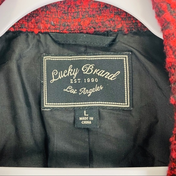 Lucky Brand Slouchy Long Moto Jacket Size L EUC - Picture 4 of 8